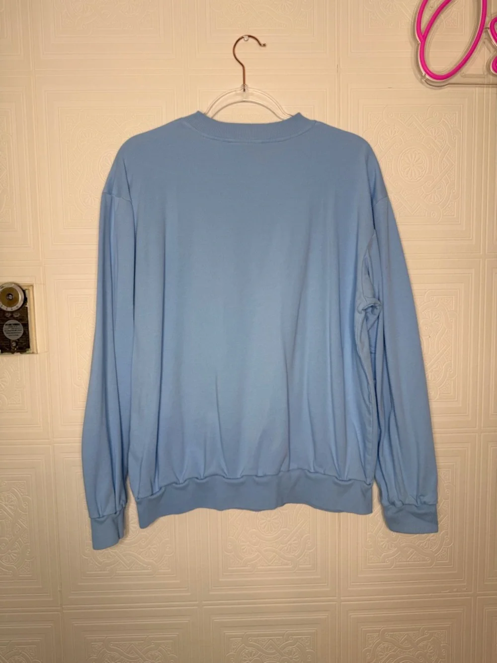 Sleeper Diana Athpleasure Sweatsuit Short Set Baby Blue White Collar XL - Picture 6 of 15